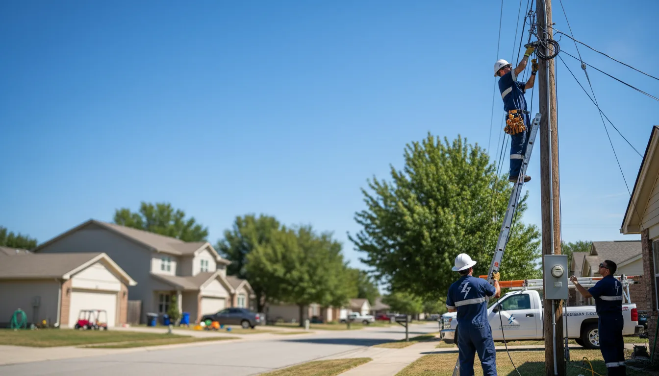 Residential electrician providing installation services in Wright City, OK